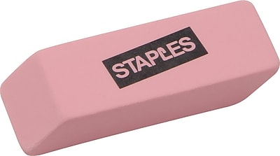 Staples Pink Wedge Erasers 3 Pack