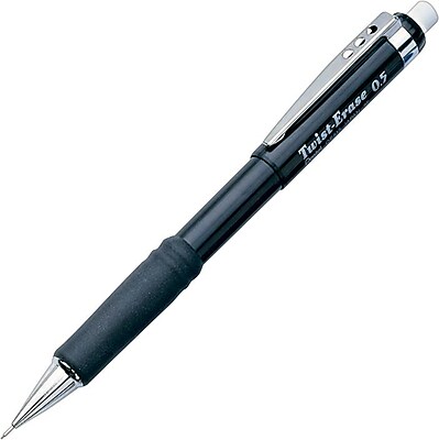 Pentel Twist-Erase® III Automatic Pencils .5 mm, Black Barrel, Each
