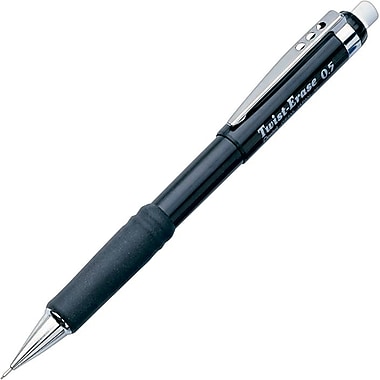 Pentel Twist-Erase® III Automatic Pencils .5 mm, Black Barrel, Each