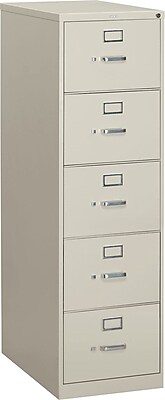 HON 310 Series 5 Drawer Vertical File Gray Legal 18.25 W H315CPQ.COM