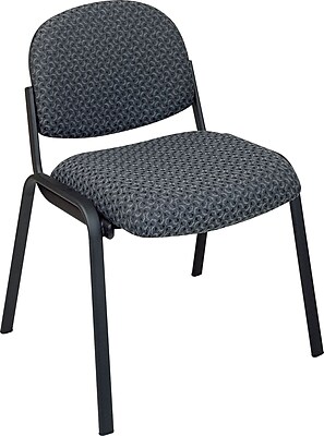 Office Star Armless Guest Chair with Steel Frame Black