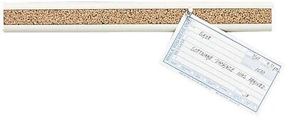 Quartet Bulletin Bar II Natural Cork w Putty Plastic Frame 18 W x 1 H