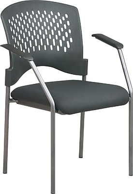 Office Star Stackable Titanium Finish Visitor s Chairs