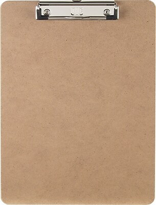 OIC Letter Size Hardboard Clipboard with Low Profile Clip 9 x 12 1 2