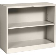 HON® Brigade 2-Shelf Metal Bookcase, Putty