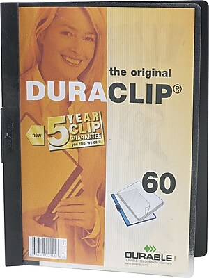 Durable DuraClip Report Cover Black 8 1 2 x 11