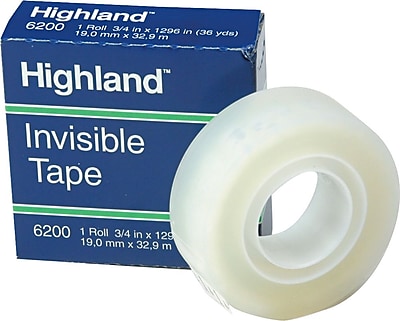 Highland Invisible Tape Refill 6200 3 4 x 1 296 1 Core 1 Pk