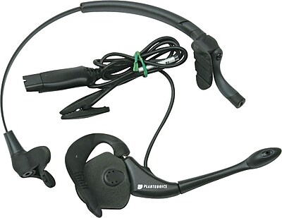 canceling headset plantronics noise duopro mic convertible duty heavy staples reviewsnapshot write num average rating