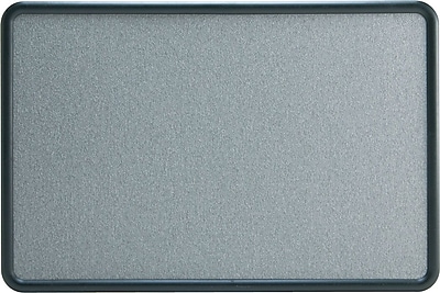 Staples Fabric Bulletin Board Gray Fabric with Black Frame 3 W x 2 H