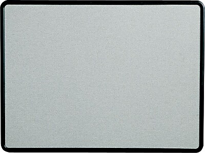 Staples Fabric Bulletin Board Gray Fabric with Black Frame 4 W x 3 H