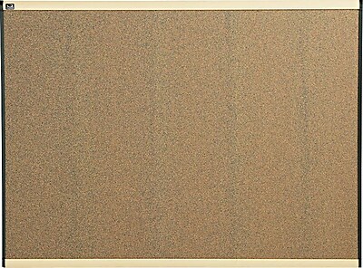 Quartet Prestige Colored Cork Bulletin Board Maple Finish Frame 4 W x 3 H