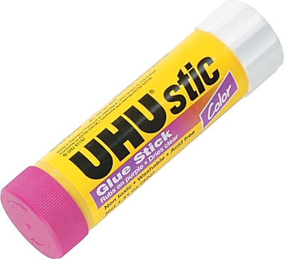 Saunders UHU Glue Stick Purple Dries Clear 1.41 oz.