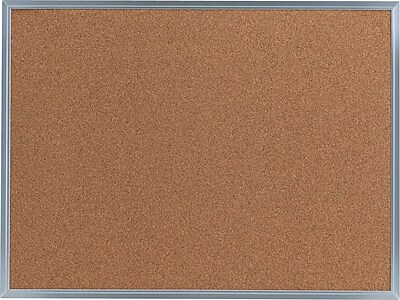 Universal Cork Bulletin Board Aluminum Frame 24 W x 18 H UNV43612