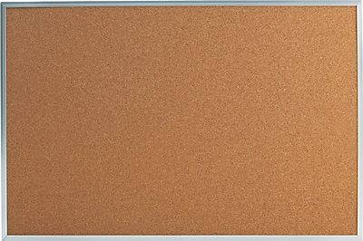 Universal Cork Bulletin Board Aluminum Frame 36 W x 24 H UNV43613