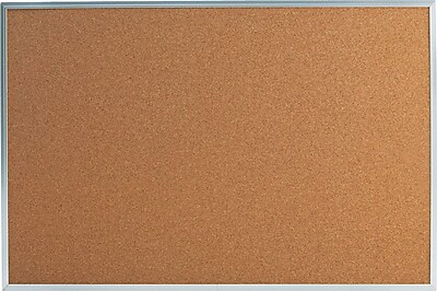 Universal Cork Bulletin Board Aluminum Frame 36 W x 24 H UNV43613