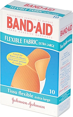 Band Aid Brand Flexible Fabric Extra Large Adhesive Bandages 1 1 4 x 4