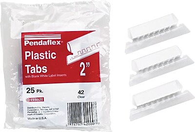 Pendaflex Insertable Tabs Clear 1 5 Tab Cut 2 25 Pk