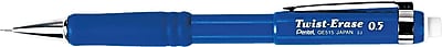 Pentel Twist Erase III Automatic Mechanical Pencil HB Soft 0.5 mm Dia Blue Barrel