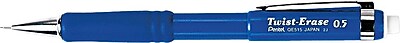 Pentel Twist Erase III Automatic Mechanical Pencil HB Soft 0.5 mm Dia Blue Barrel