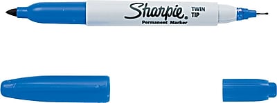 Sharpie Twin Tip Permanent Marker Fine Point and Ultra Fine Point Blue 32003