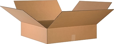 24"x24"x6" Partners Brand Flat Corrugated Boxes, 10/Bundle (24246