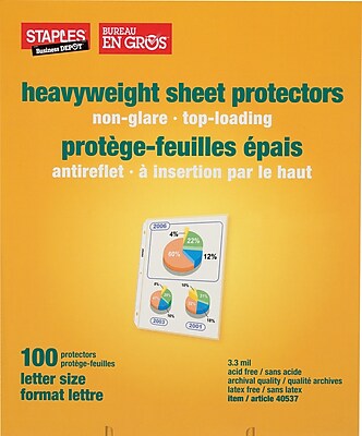 staples protectors heavyweight glare clear sheet non pack reviewsnapshot write num average rating