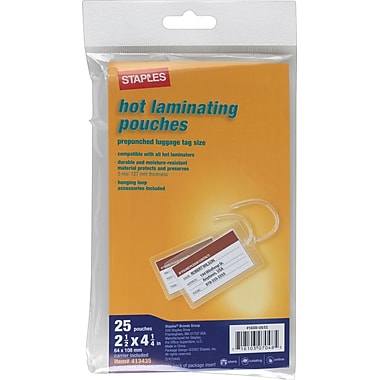 staples laminating luggage pouches thermal tag pack tags mil 5mil sized reviewsnapshot write quill backpack 1x num average rating