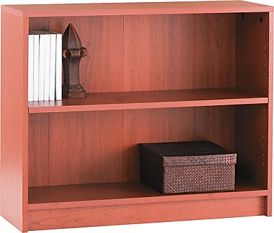  Series Wood Laminate Bookcases - 2-Shelf, Henna Cherry | Staples