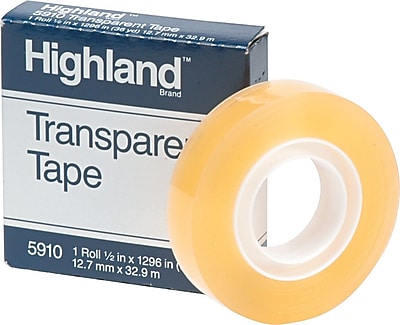 Highland Transparent Tape Refill 5910 1 2 x 1 296 1 Core 1 Pk
