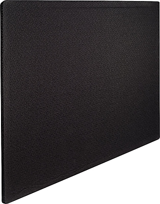Quartet Oval Office Fabric Bulletin Board Frameless Black 3 W x 2 H