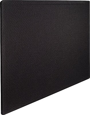 Quartet Oval Office Fabric Bulletin Board Frameless Black 4 W x 3 H
