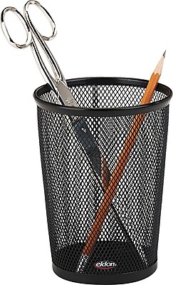 Rolodex Wire Mesh Jumbo Pencil Holder Black 5 1 8 H x 4 3 8 Diameter