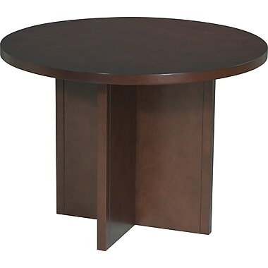 office star veneer mahogany conference round table wood staples reviewsnapshot write num average rating