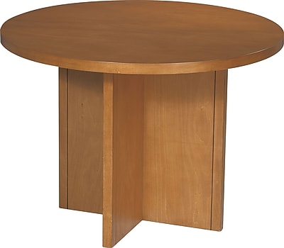 office round table veneer staples cherry conference wood star larger