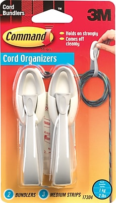 Command Cord Bundlers White 2 Pk