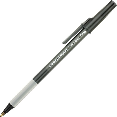 Paper Mate Write Bros Grip Stick Ballpoint Pen Medium Point 1.0 mm Black Ink 12 pk 8807987