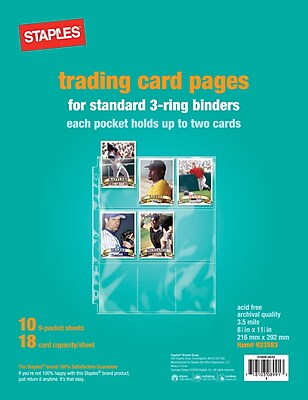 Staples Trading Card Pages