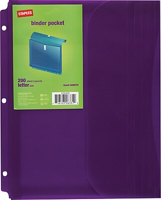 Staples Binder Pocket 13742 CC