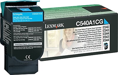 Lexmark Cyan Toner Cartridge C540A1CG Return Program