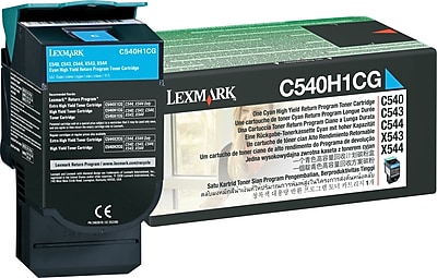 Lexmark Cyan Toner Cartridge C540H1CG High Yield Return Program