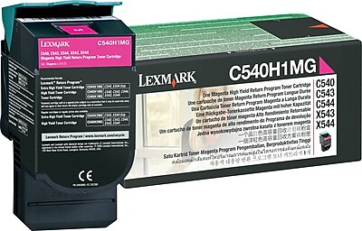 Lexmark Magenta Toner Cartridge C540H1MG High Yield Return Program