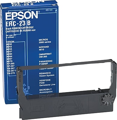 Epson ERC 23B Black Nylon Cash Register Ribbon