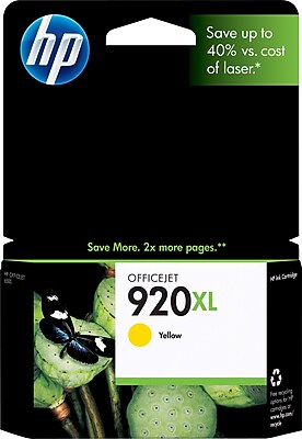 HP 920XL Yellow Ink Cartridge CD974AN High Yield