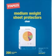 Staples Standard Sheet Protectors, 200/Pack