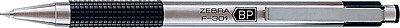 Zebra F 301 Retractable Ballpoint Pen Fine Point 0.7mm Black Each