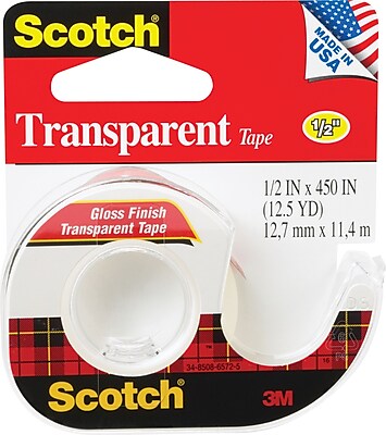 Scotch Transparent Tape 1 2 x 450 with Dispenser 1 Core 1 Pk