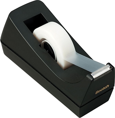 Scotch Classic Desktop Tape Dispenser Black 1 Core Made From 100% Recycled Plastic 1 Dispenser