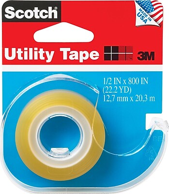 Scotch Transparent Utility Tape with Dispenser 1 2 X 800 1 Core