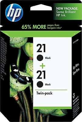 HP 21 Black Ink Cartridges C9508BN Twin Pack