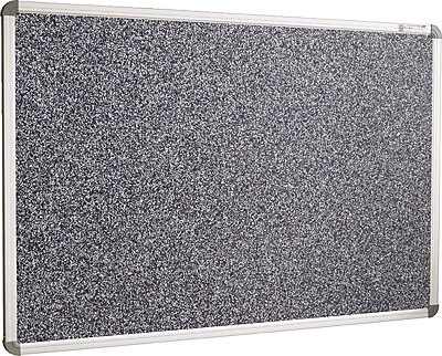 Best Rite 6 W x 4 H Euro Trim Recycled Rubber Tak Bulletin Board with Black Panel Aluminum Frame 13001